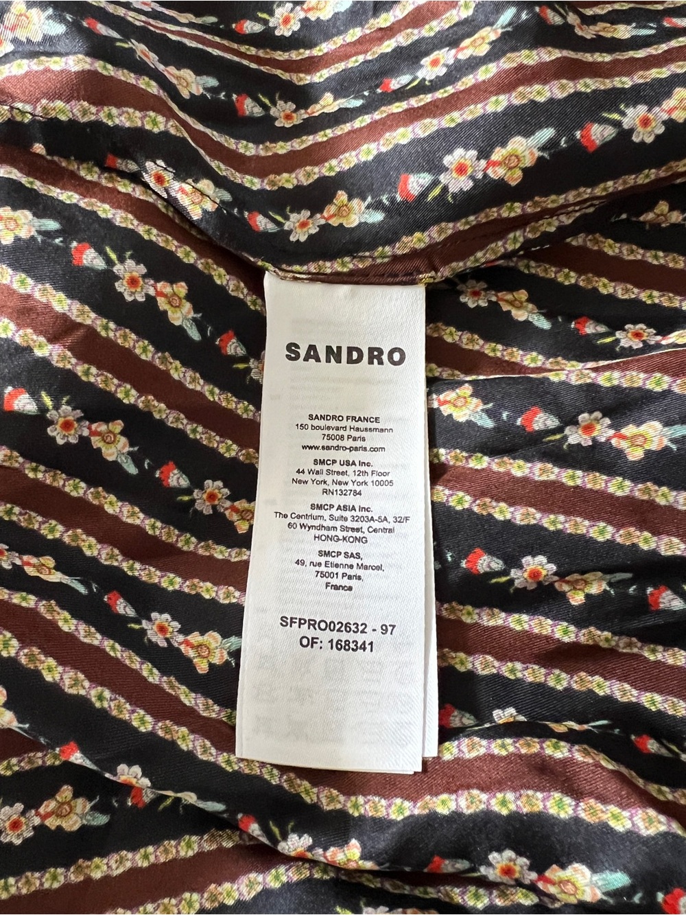 SANDRO Karma Floral-print silk- mini dress florals button up Size 34/ US 2 NWT - Picture 11 of 13